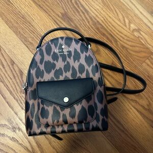 Kate Spade Brown and Black Patterned Backpack